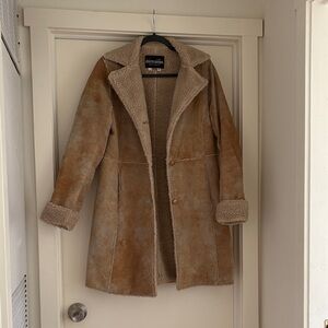 Vintage Penny Lane Leather and Shearling Coat